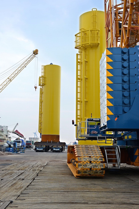 Windmolens in aanbouw in Vlissingen, metaal, lassen, lasser, metaalwerkers, windturbines